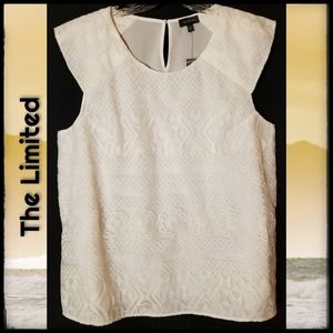 The Limited*Embroidered Cap-Sleeve Blouse